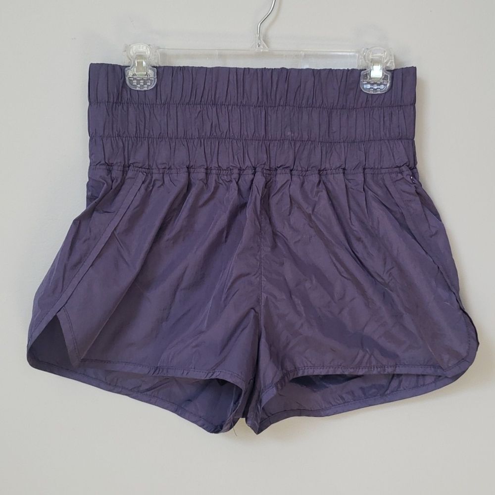 Free People Movement Purple The Way Home High Rise Athletic Shorts Womens Large